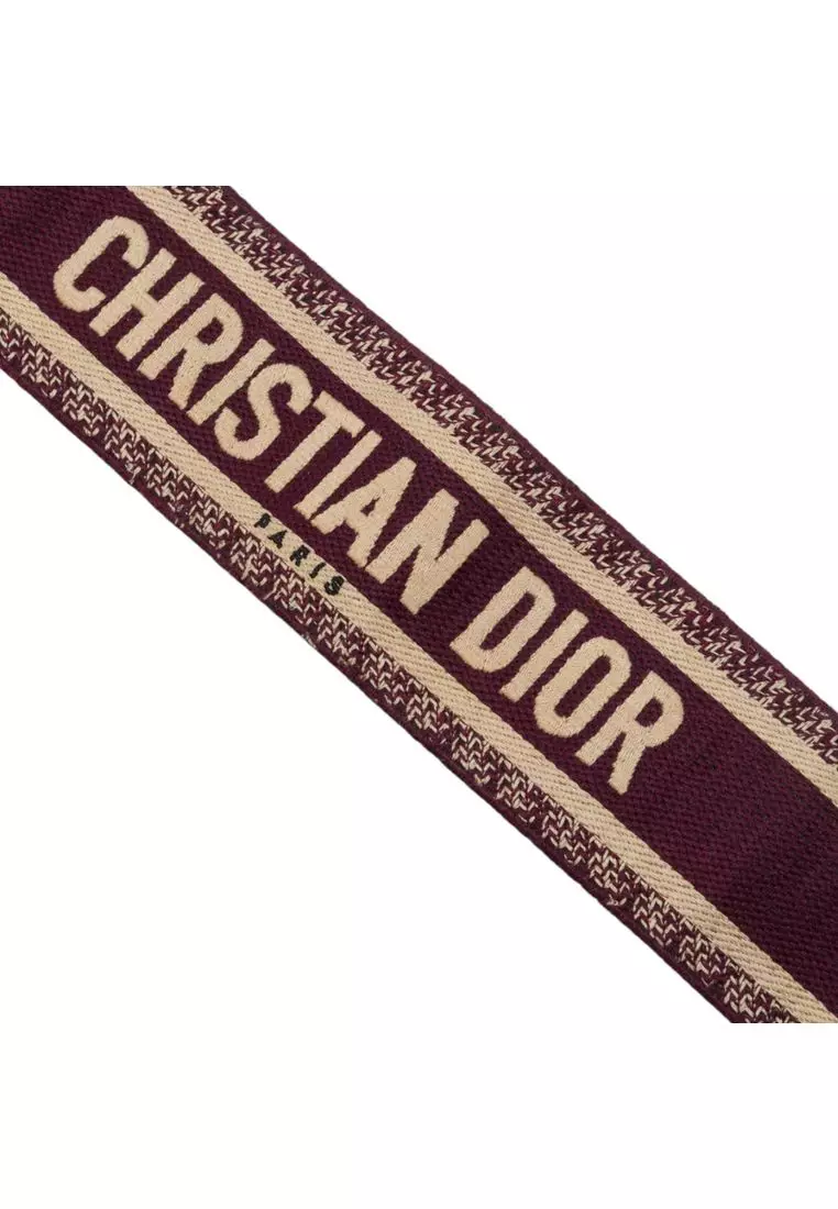 Pre-Loved Dior Canvas Logo Embroidered Shoulder Strap