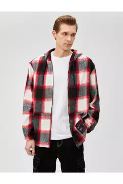 Red and hotsell white checkered hoodie