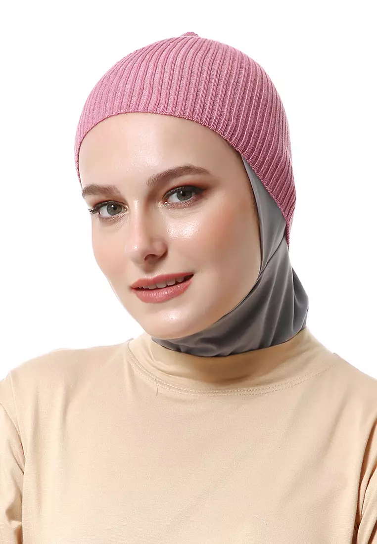 Irma Ciput Muslimah Wanita Motif Polos Simple Fashion Women - Pink