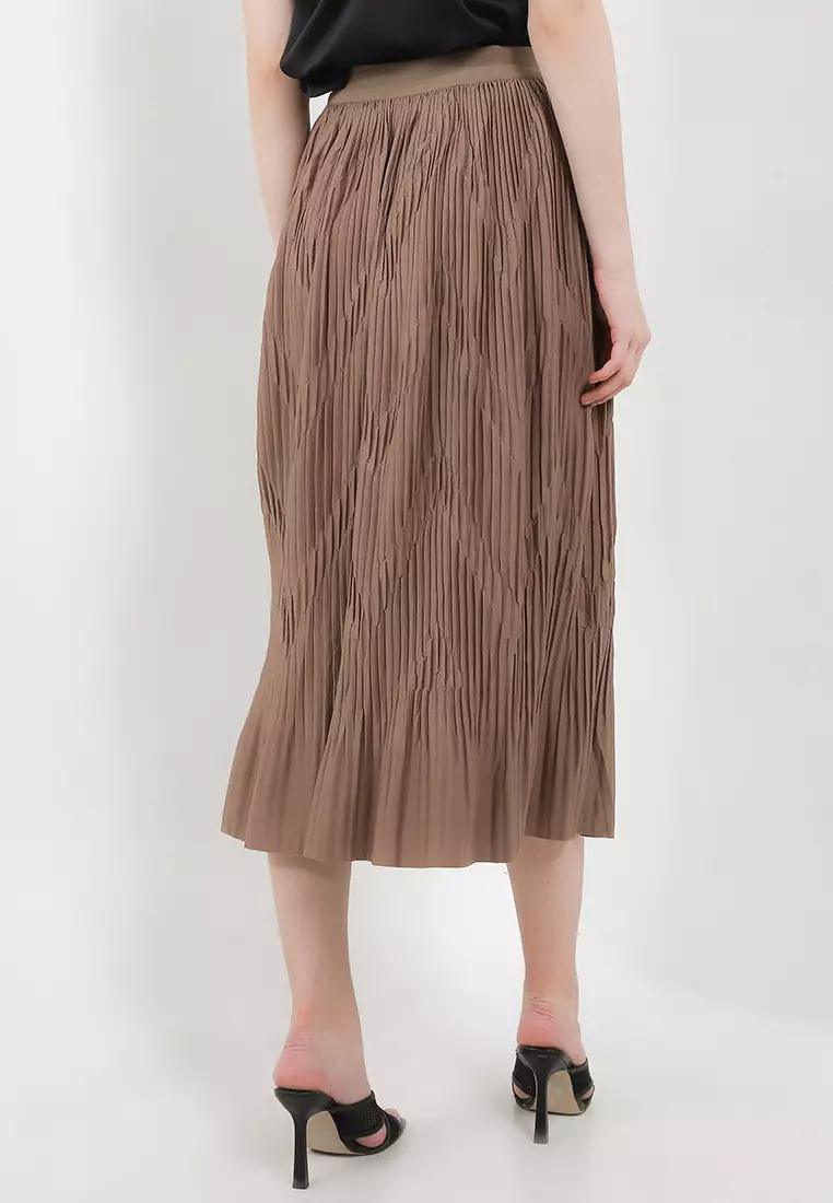 Ethnic Pattern Pleat Skirt
