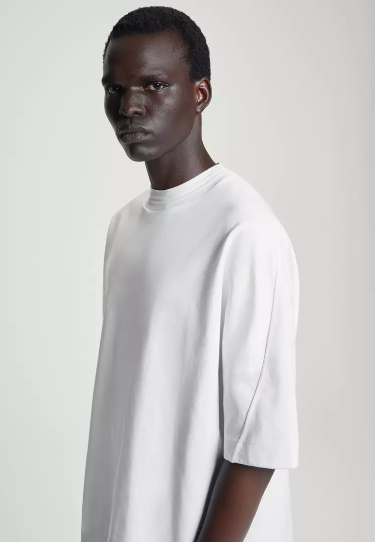 Oversized Heavyweight Mock-Neck T-Shirt