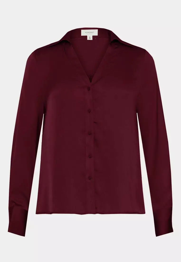 Lila V-neck Satin Blouse