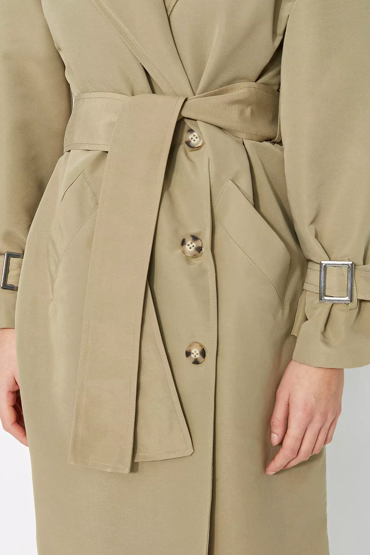Oversized Collar Trench Coat