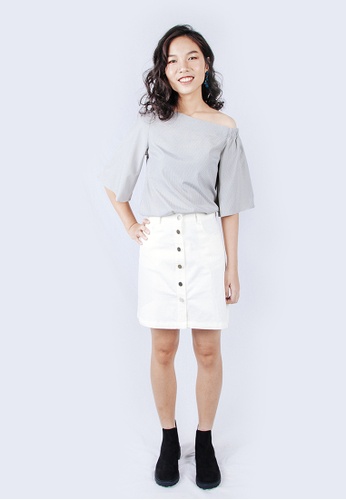 Wallpaper Buy Acap Innocence One Side Off Shoulder Grey Top Online On Zalora For iPhone Free
