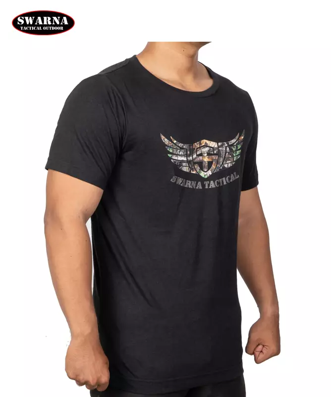 Mostrina Da Paracadutista Ufficiale Nera In Tessuto Multicam MTP - Per Applicazione Su Camicia