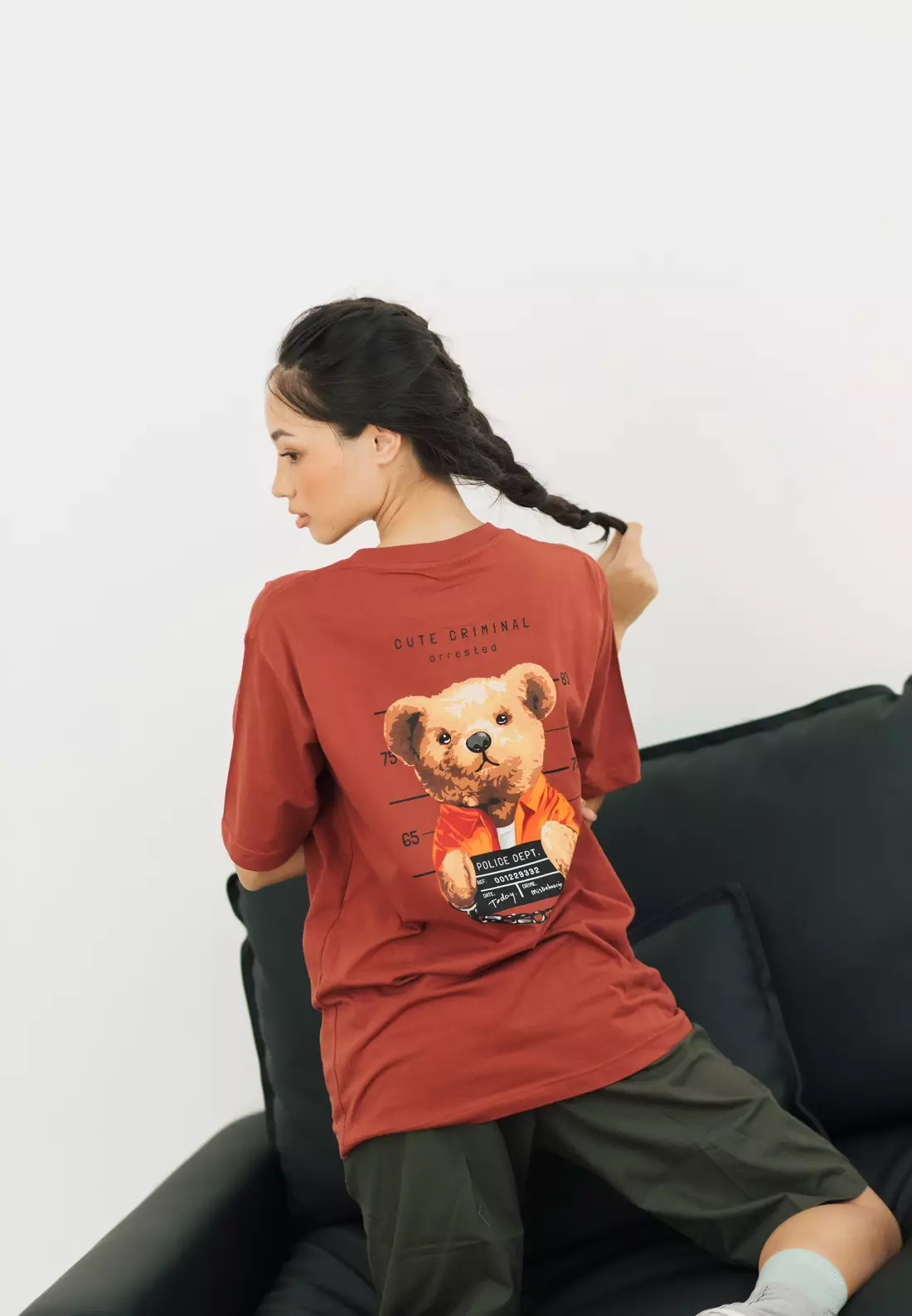 RBJ Unisex T-Shirt Teddy Cotton Combed Oversized Pria 2079350011