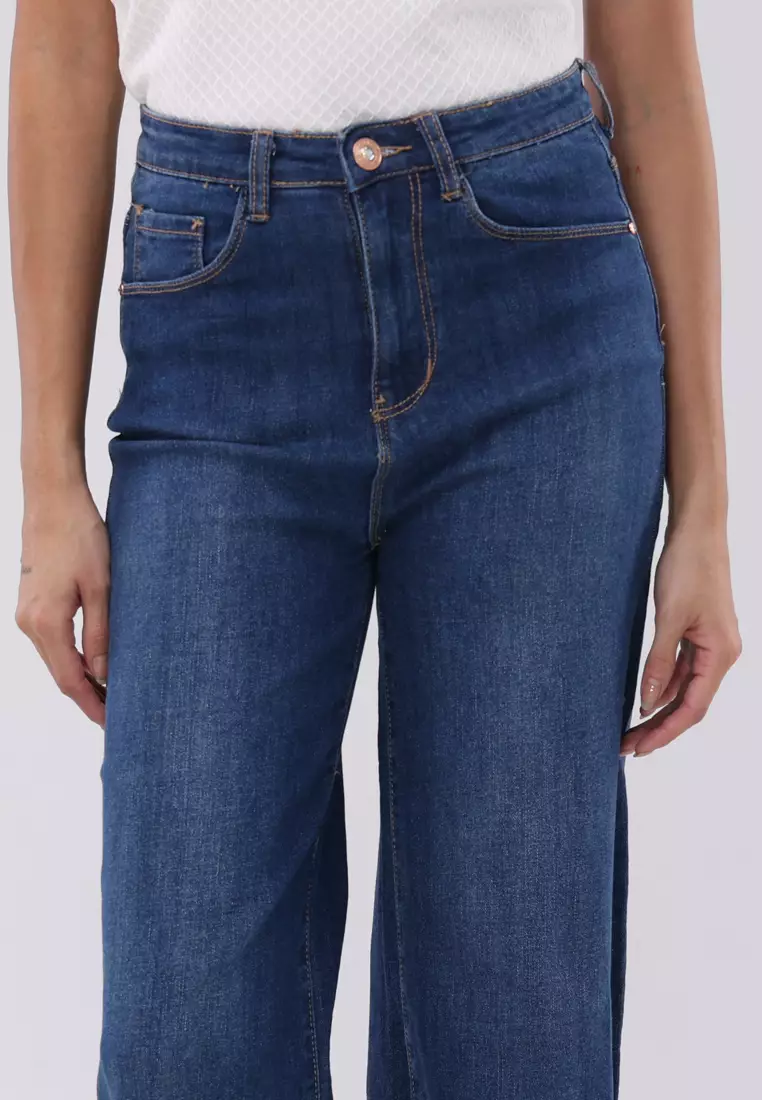 Denim Wide Leg Pants