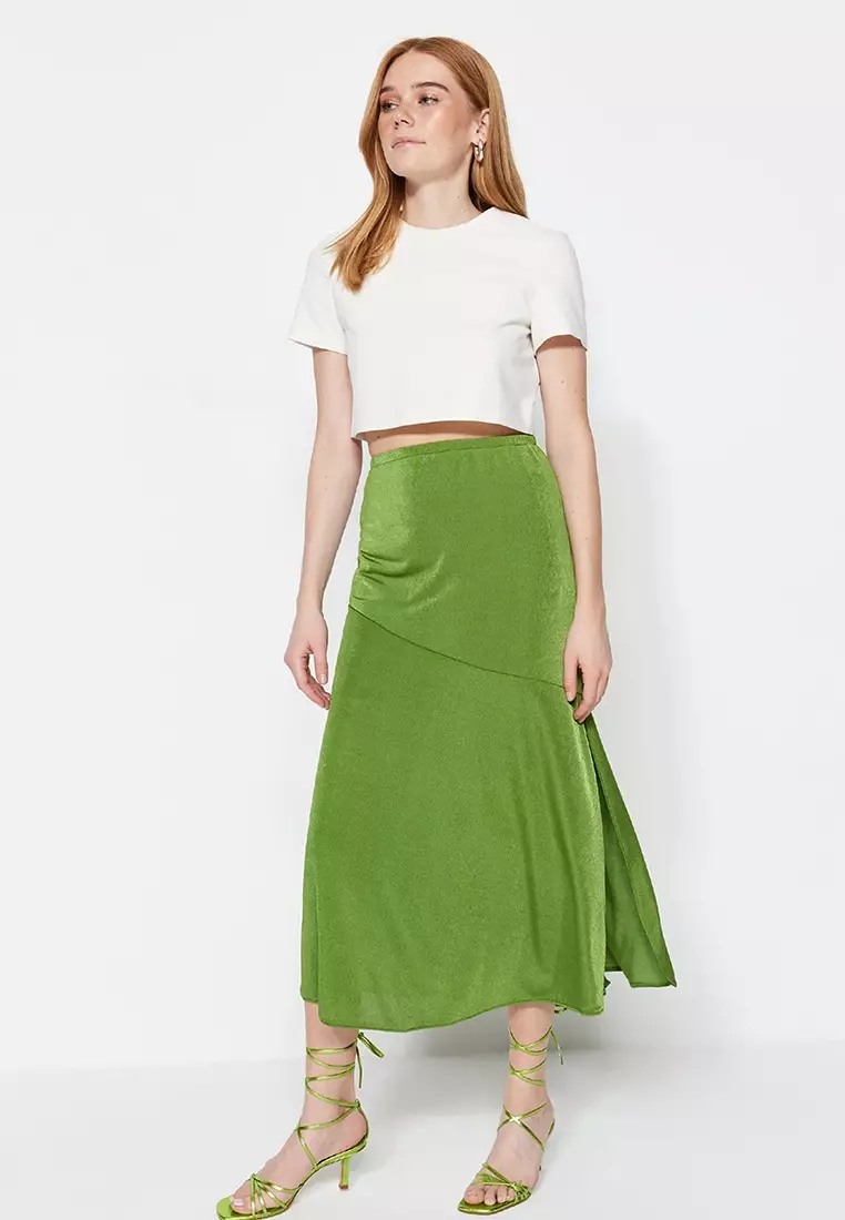 Slit Midi Skirt
