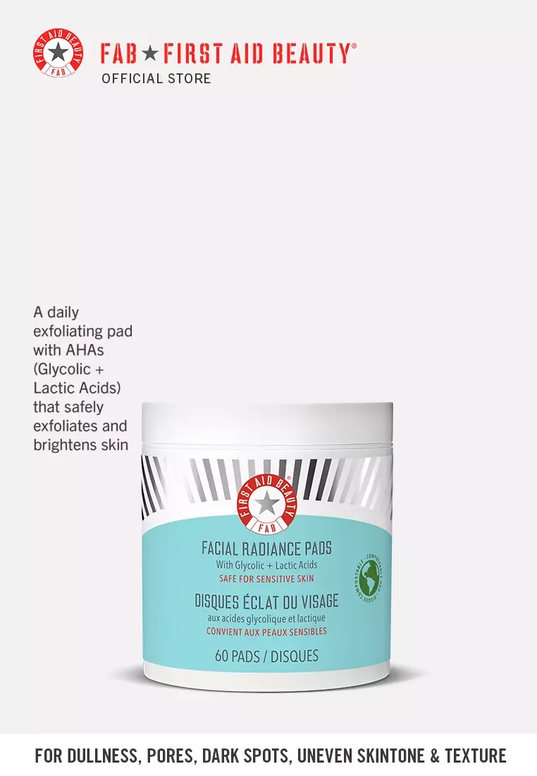 Buy FIRST AID BEAUTY First Aid Beauty Facial Radiance Pads with Glycolic + Lactic Acids 60 pcs