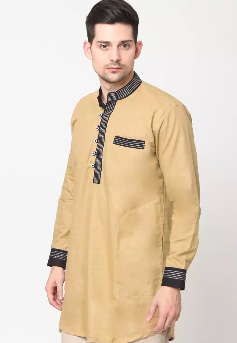 Zayidan Baju Gamis Muslim Jauhar - Cream