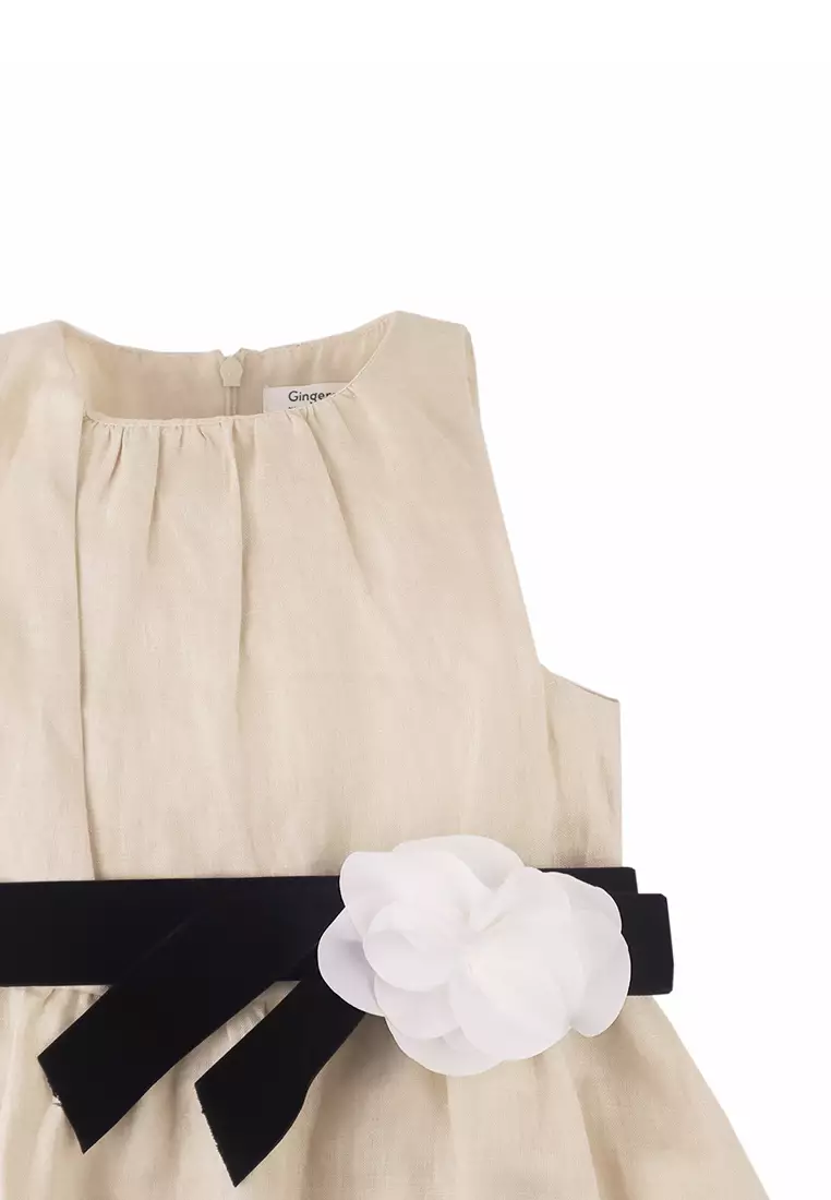 Sylvie  Halter Dress Beige