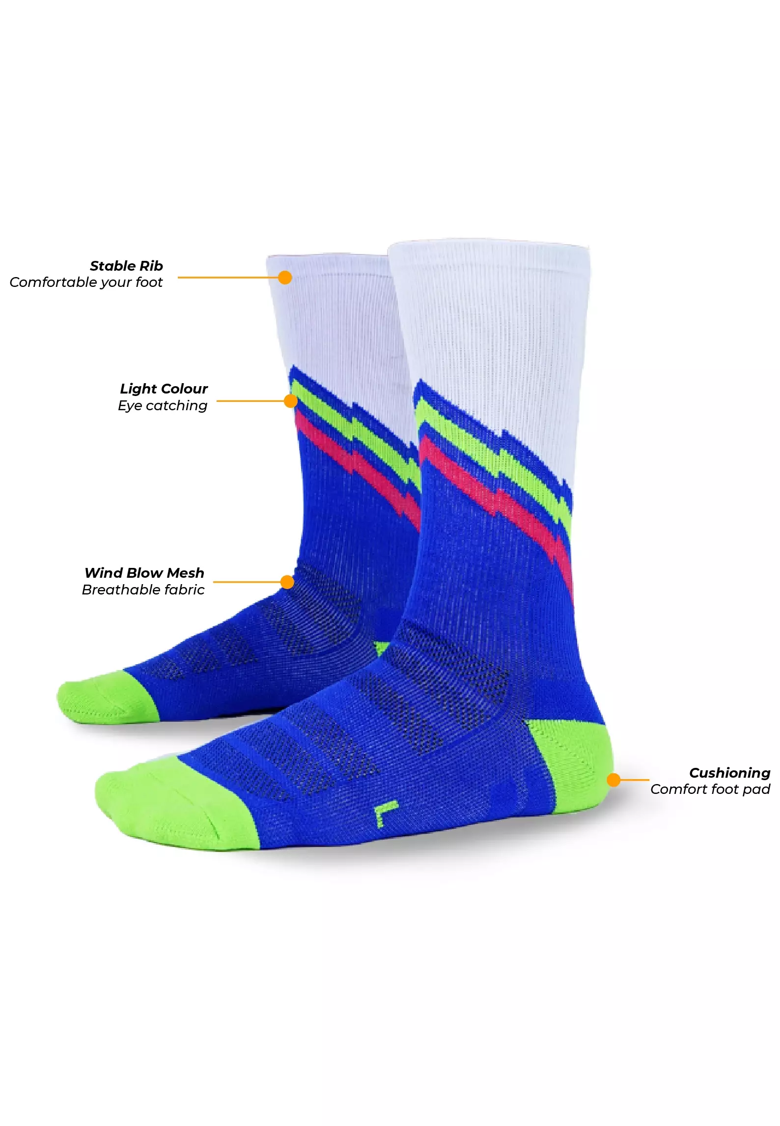 Tiento Compression Socks Kaos Kaki Olahraga Pria Wanita Futsal Running Fitness Xceleration