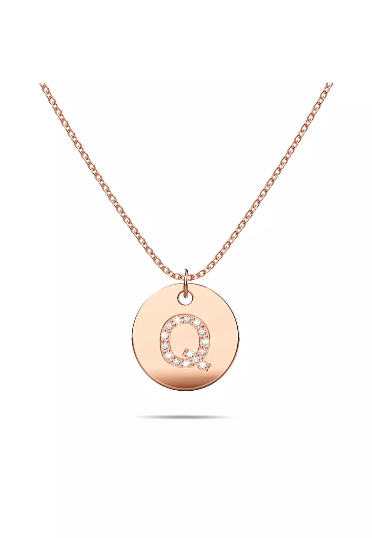 Buy Bullion Gold Initials Fabulous Alphabet Letter Necklace Rose