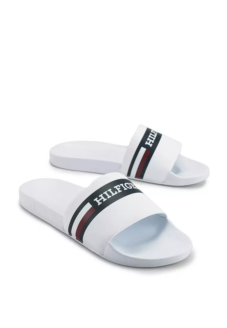 Gold tommy store hilfiger sliders