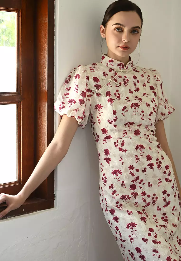 旗袍迷你连衣裙