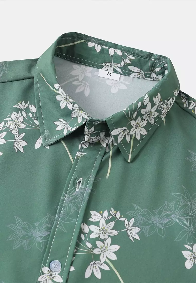 Hawaiian Print Short Sleeve Shirt YL-C305
