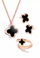 Rose Gold, Black, White
