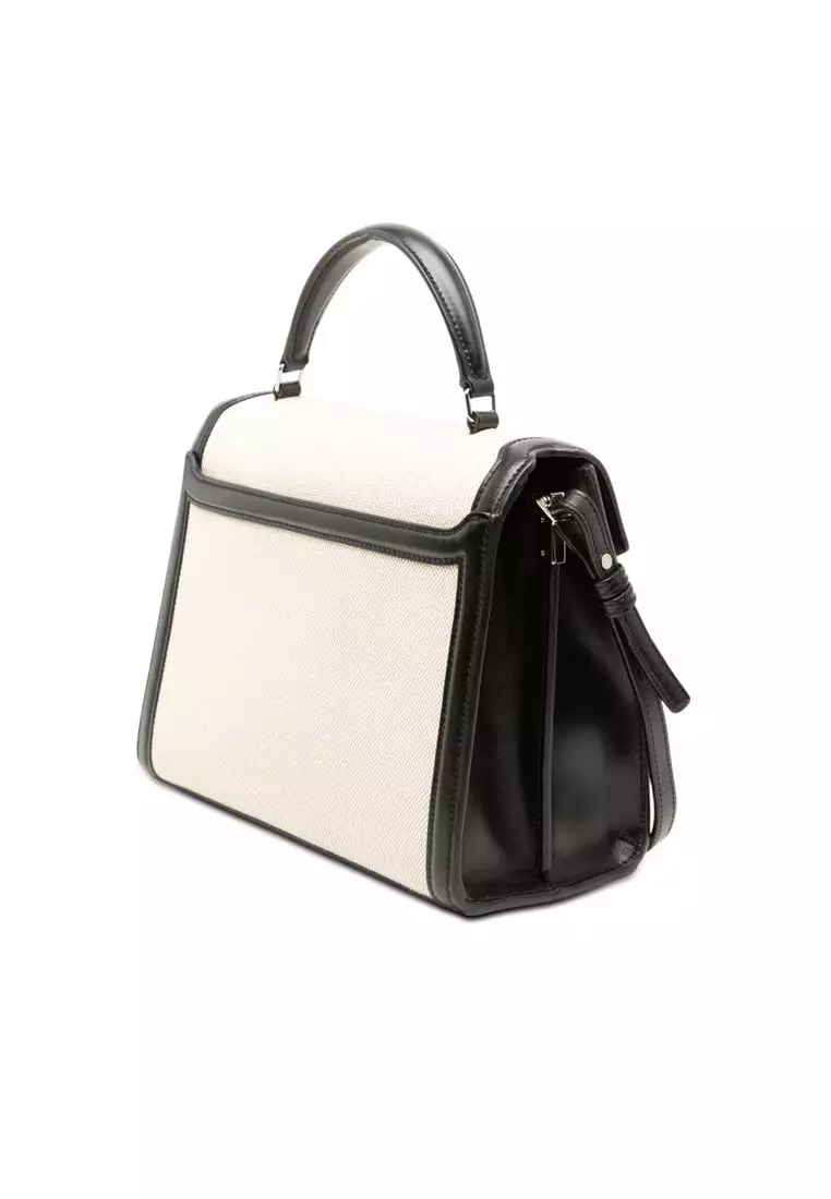 Pre-Loved Saint Laurent Medium Canvas Cassandra Top Handle Bag