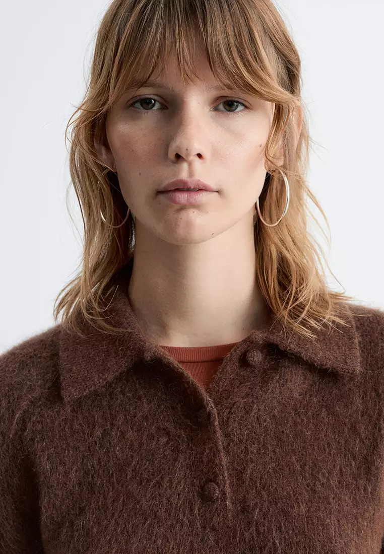 Brushed Knit Polo T-Shirt