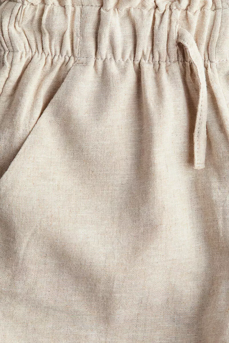 Linen-blend shorts
