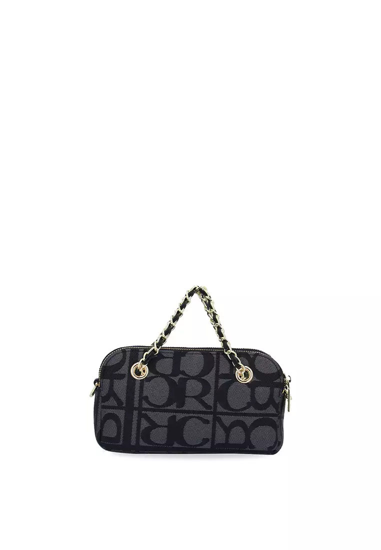 Carlo GEO Jacquard Crossbody - Black