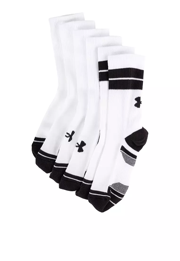 3-Pair Perf Tech Nov Crew Socks