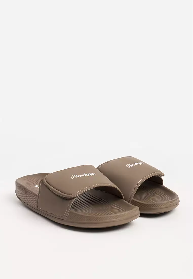 Men's Velcro Slides with Textured Sole