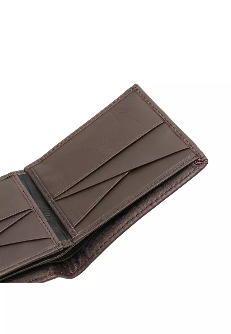 Men's RFID Bi Fold Genuine Leather Short Wallet