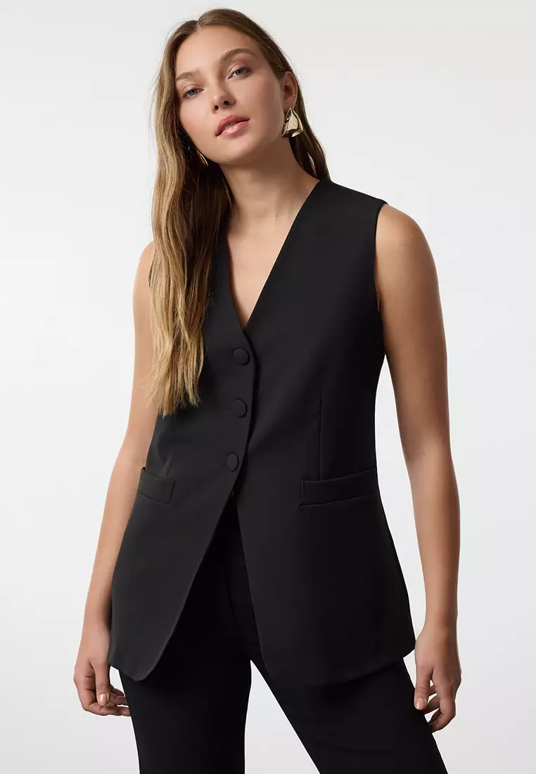 (取寄) サンクチュアリ レディース リラックスド-フィット モダン ベスト Sanctuary women Relaxed Modern Vest Black Sanctuary (取寄) サンクチュアリ レディース リラックスド