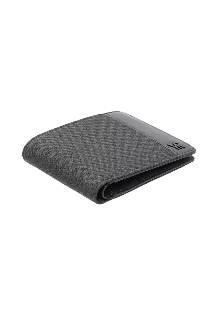 Valentino Rudy Italy Men's Fabric + Leather 8 Cards Wallet 0468001-620
