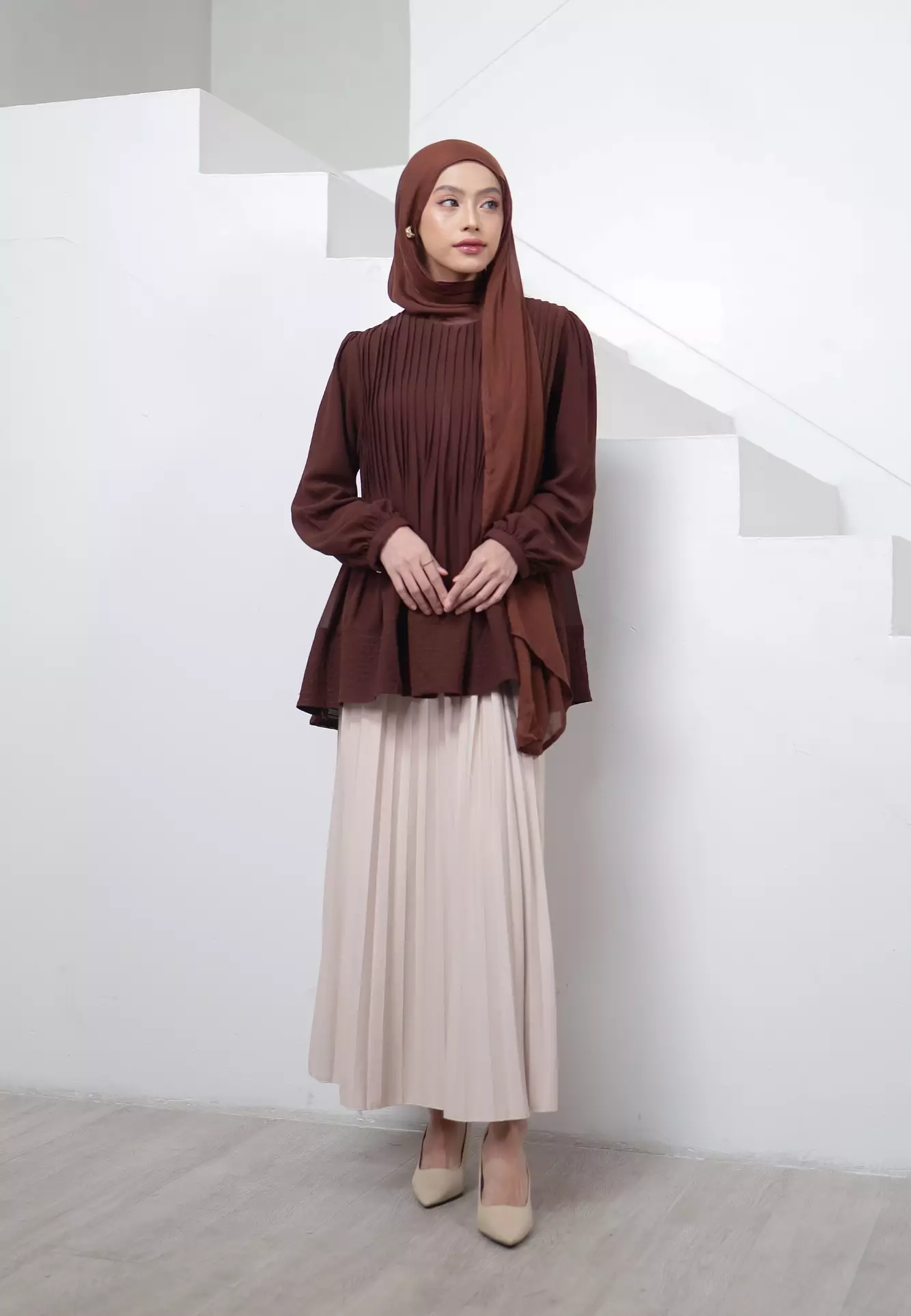Lunara Blouse - Coffee