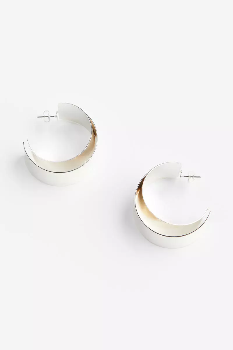 H&m silver hoop outlet earrings