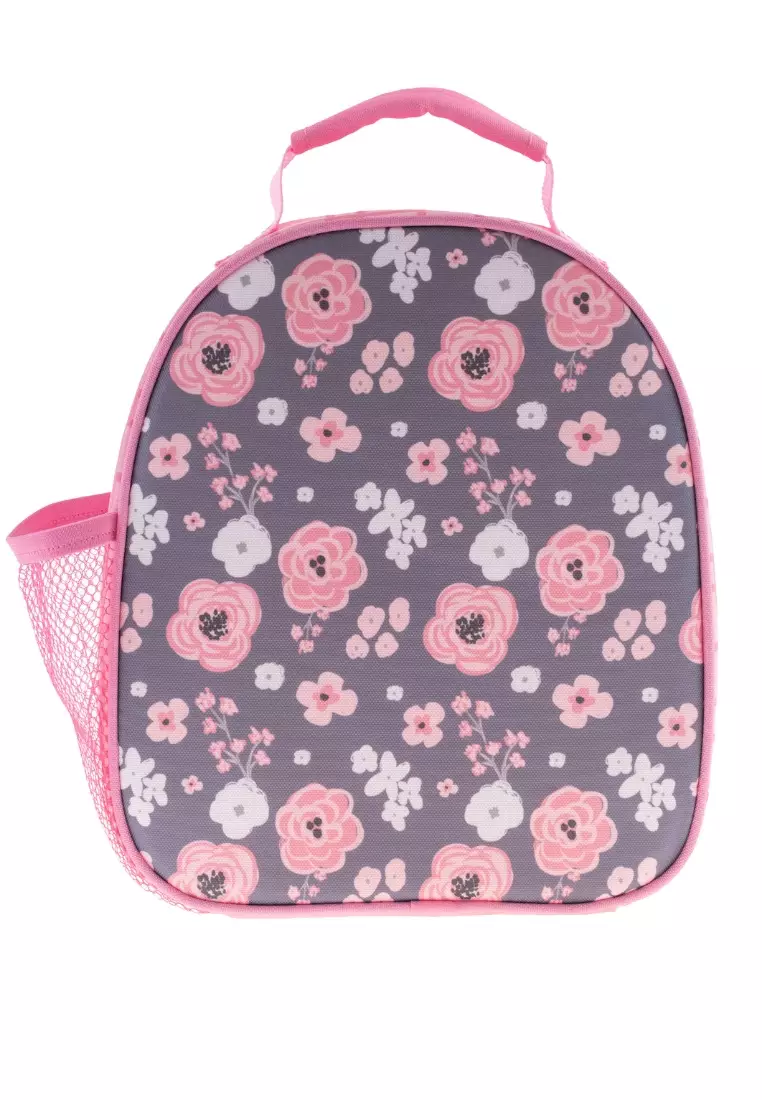 All Over Print Backpack with Lunch Bag for Kids AOP Charcoal Flower