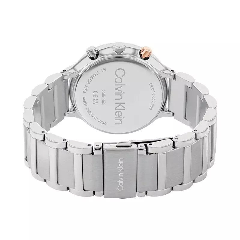 Jam Tangan Wanita Calvin Klein Energize 25200238 Ladies White Dial Stainless Steel Strap