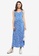 LC WAIKIKI blue V-Neck Strap Viscose Maternity Dress 0ADABAABD44B4CGS_1