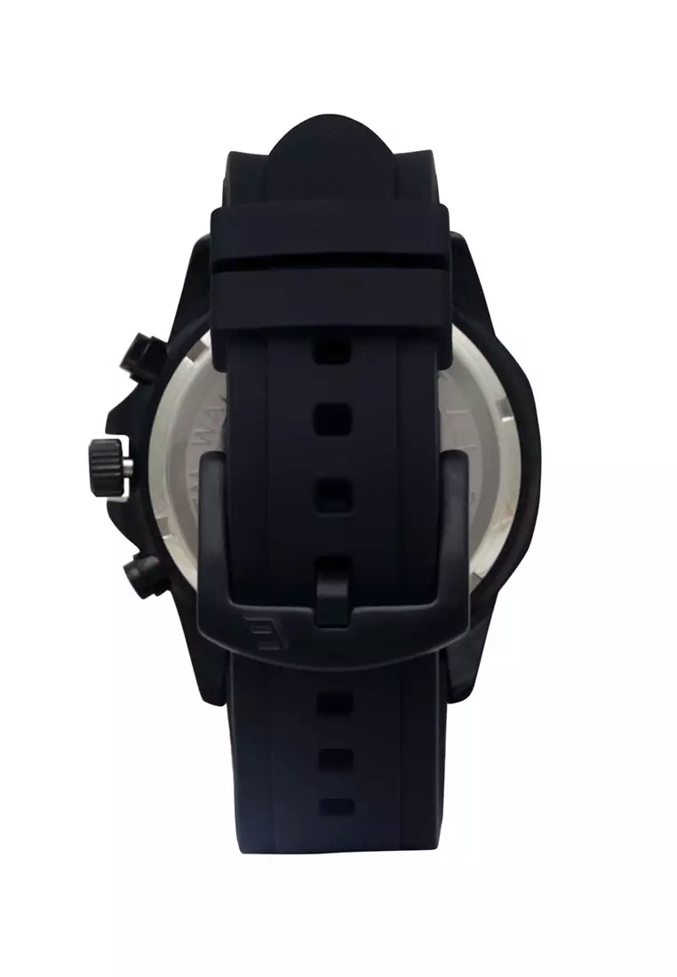 Elvano Jam Tangan Pria - Black - Rubber Strap - 0965MA1-2BK