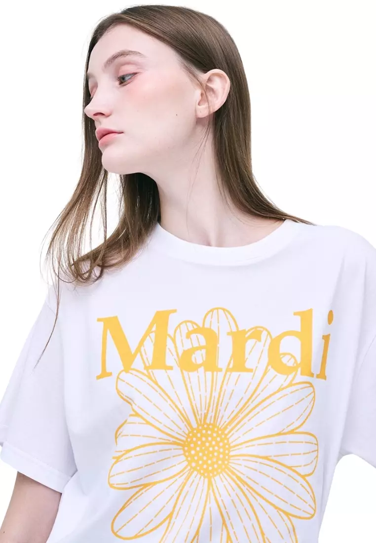 Tshirt Flowermardi - White Tangerine