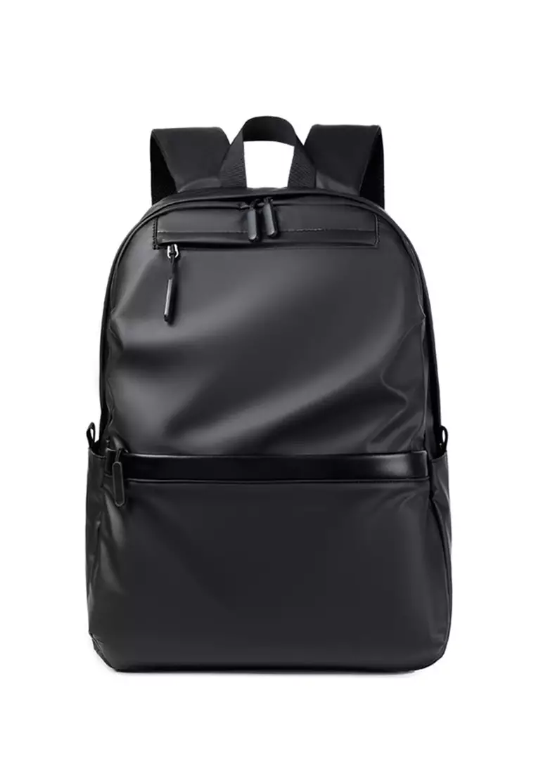 Buy Lara Men's Plain Water-proof Wear-resistant Nylon Zipper Backpack ...