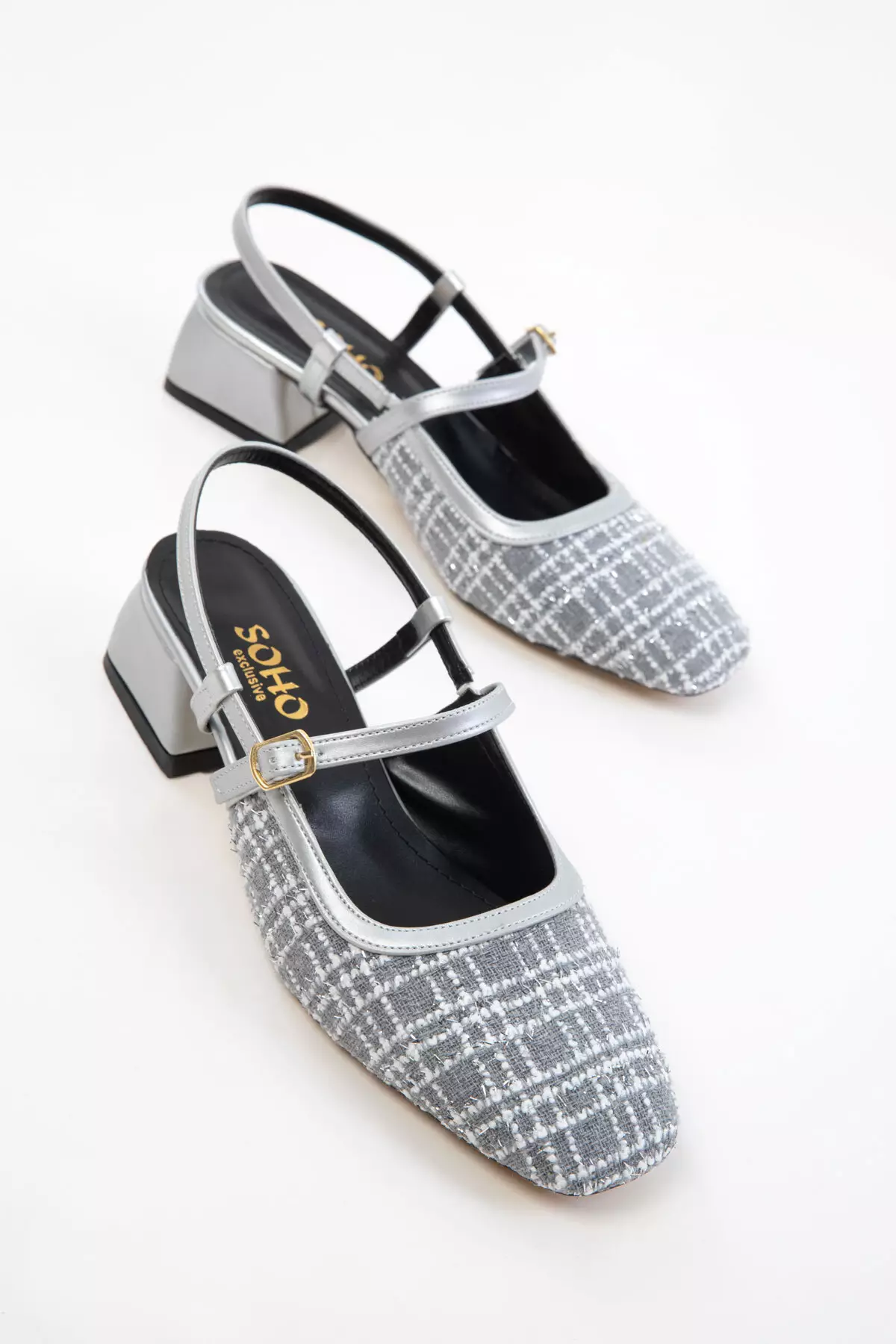 Silver Women's Classic Heeled Shoes 20487