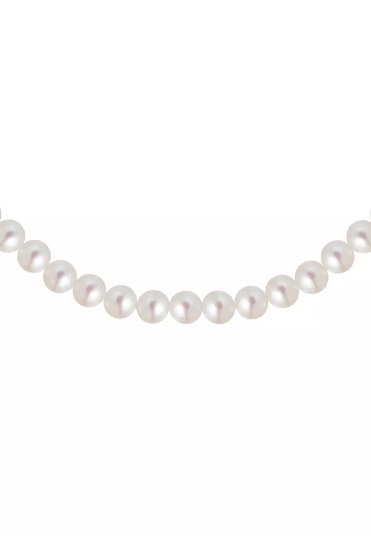 TOMEI Pearlfect Love Single Strand White Pearl Bracelet