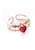YOUNIQ 紅色 心形双层可调节韩国镀金戒指配红色/粉色立方氧化锆 74C8BAC889E616GS_1