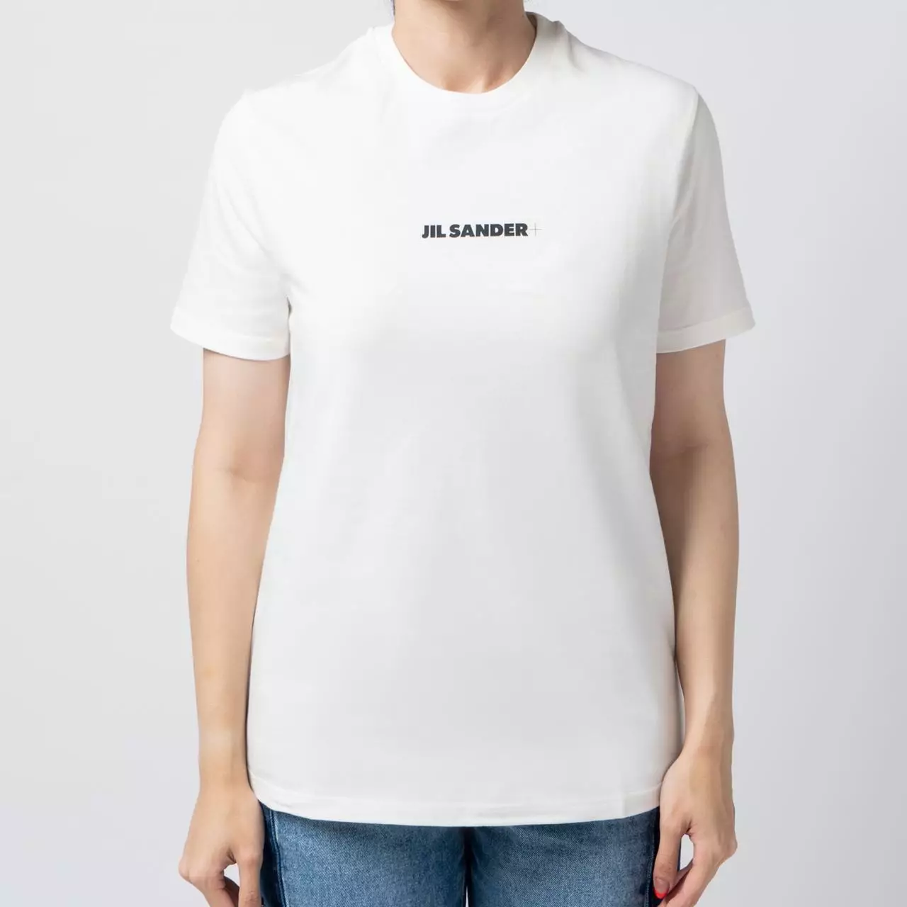 Logo Print Cotton Jersey T-Shirt Natural