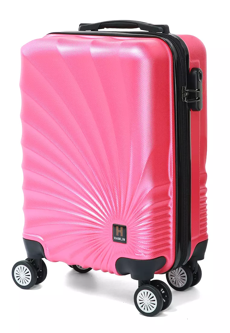 Kiosy Koper Suitcase Size 18 Inch Tas Travel Wheel Luggage Bag Material Fiber 31 ORIGINAL - Pink