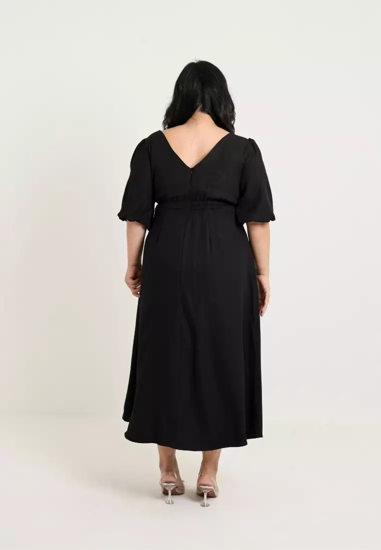 Plus Size Party Dress Arielle Black