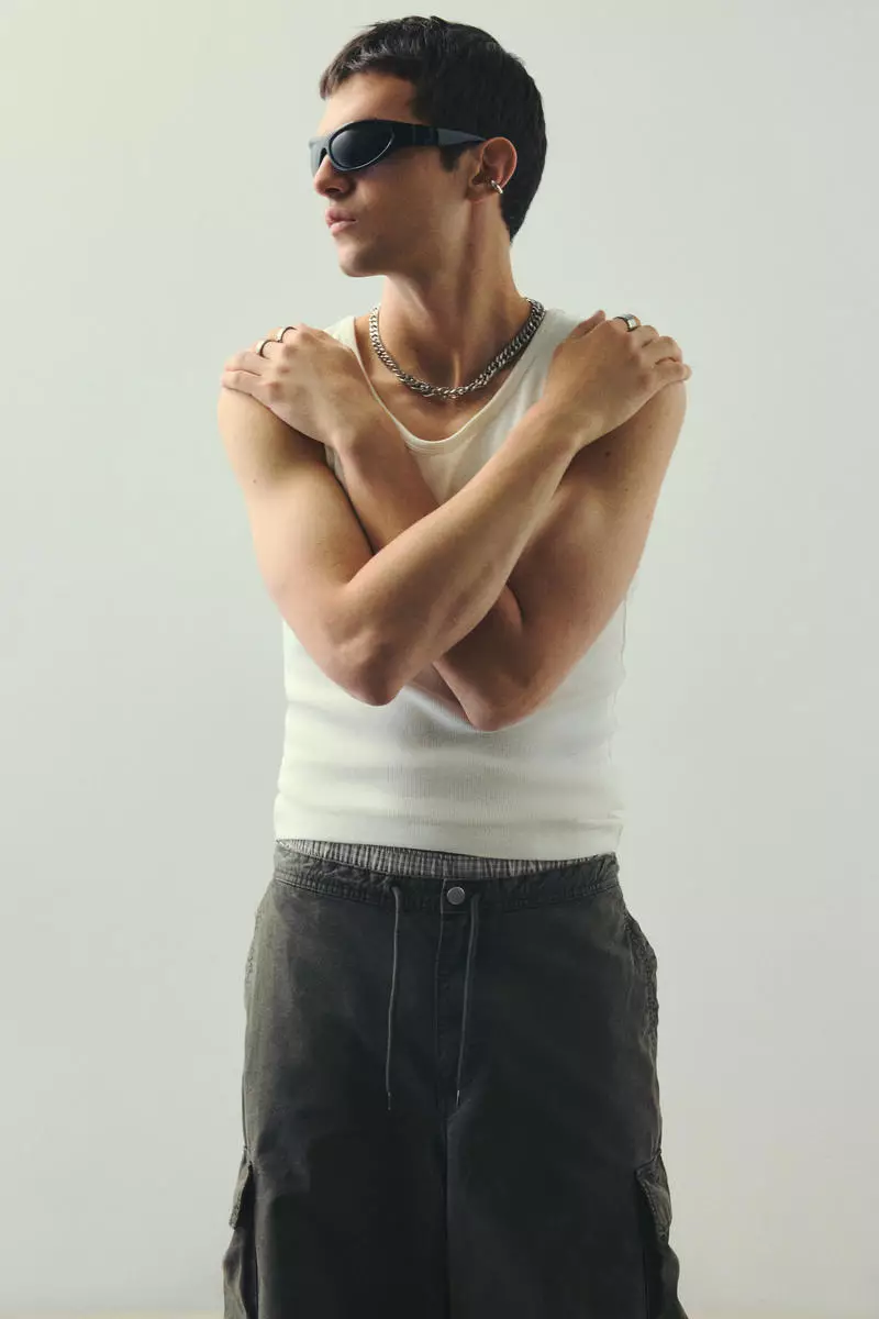 Loose Fit Washed cargo trousers