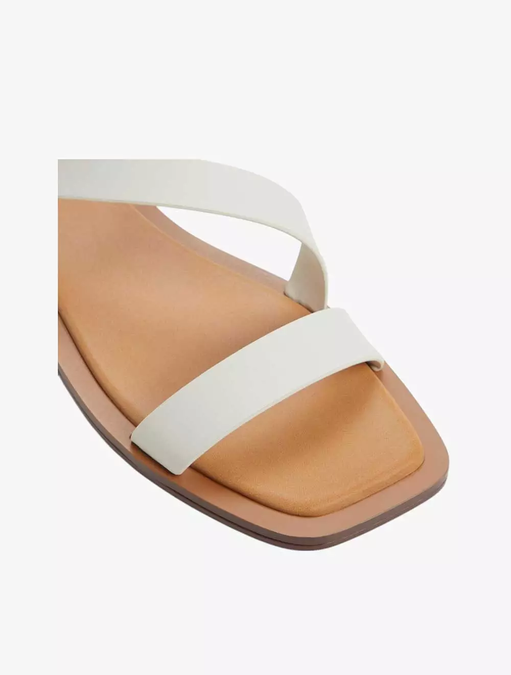 ALDO GRUGAR FLAT SANDALS - WHITE/BONE
