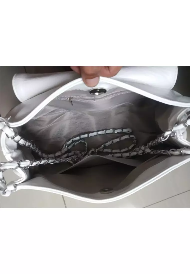 Roshel Silver Tas Bahu Shopper Bag