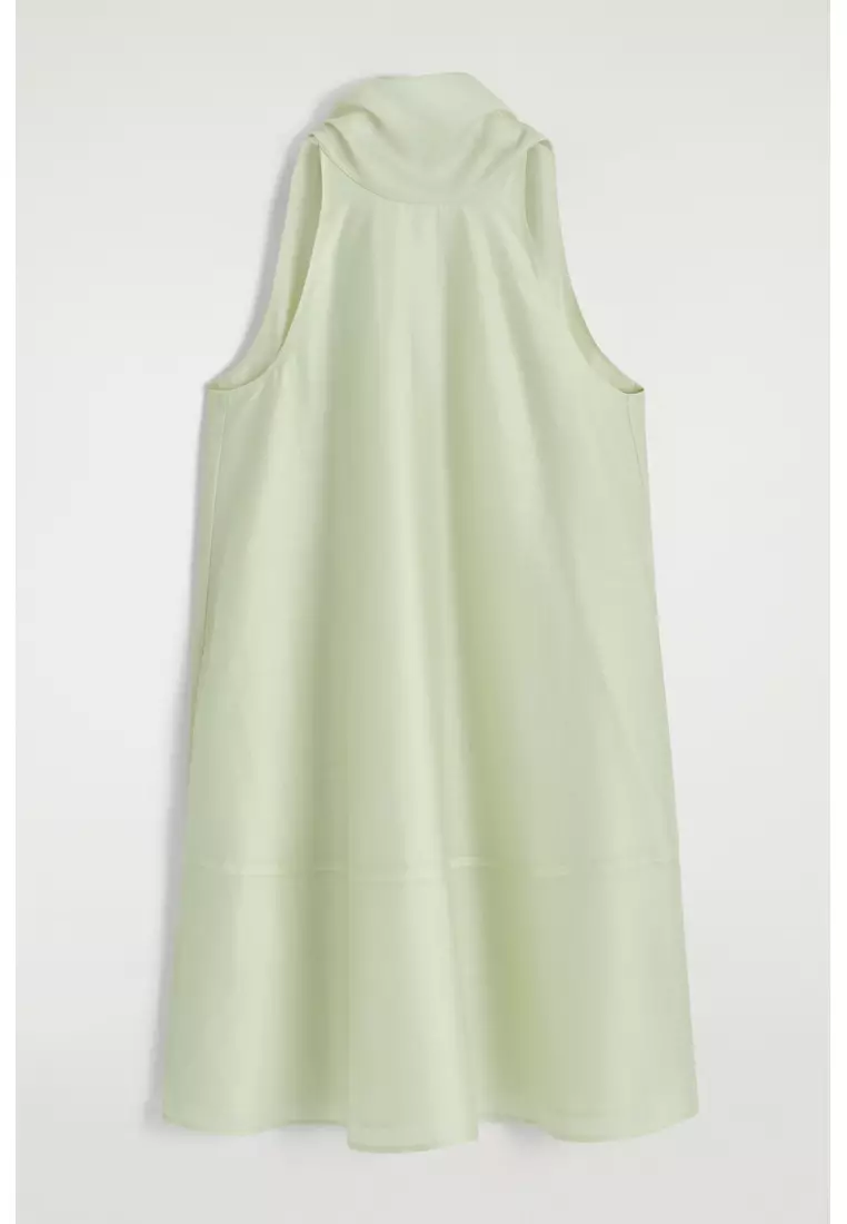 cos light green dress FLUID HALTERNECK MINI stylecode:D1600