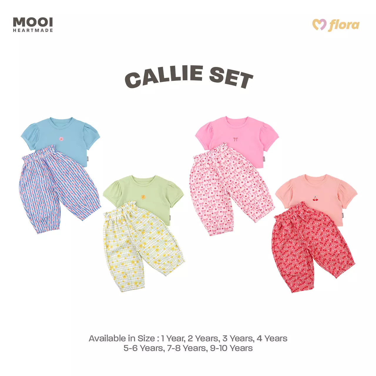 Mooi Setelan Anak Perempuan Callie Set - Pink Candy