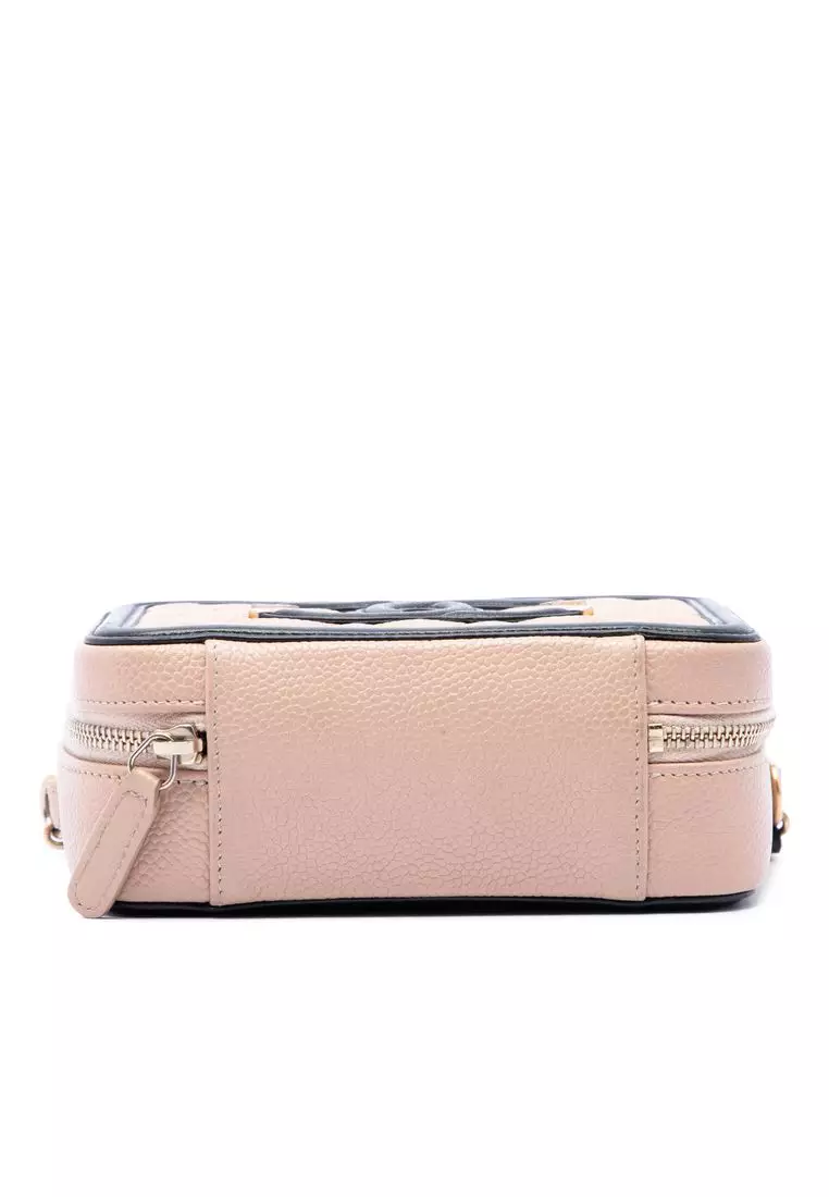 Pre-Loved Chanel Mini Caviar Cc Filigree Crossbody